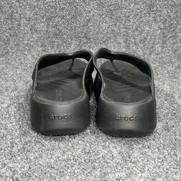 Crocs Getaway Platform Flip Flops Women's 6 Black Athletic Summer Beach Sandals - Picture 5 of 11